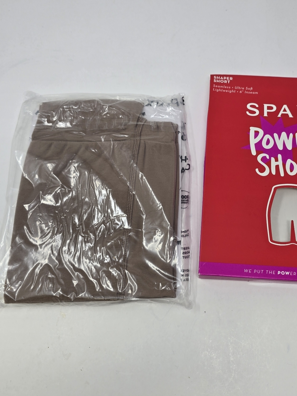 New Spanx *Open Box* Power Shorts Medium Cafe Au Lait 2744 Shapewear